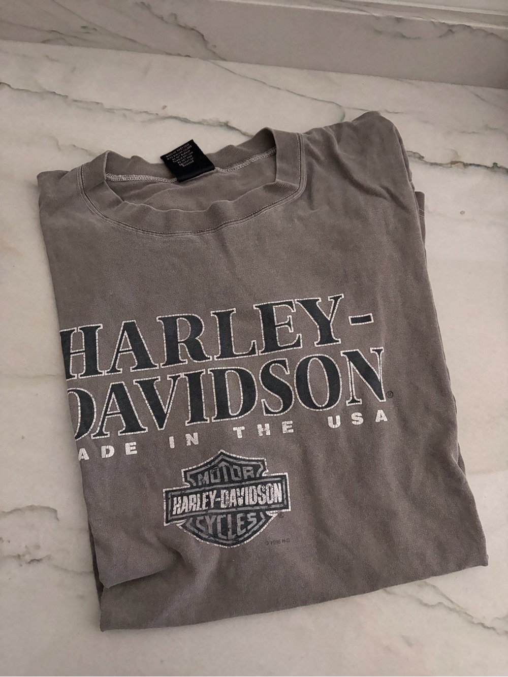 Harley-Davidson Men’s Gray Logo Short Sleeve Tee
